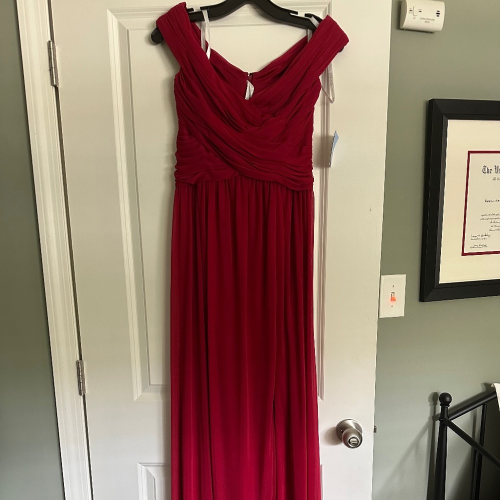 BRAND NEW Red floor length bridesmaid dress